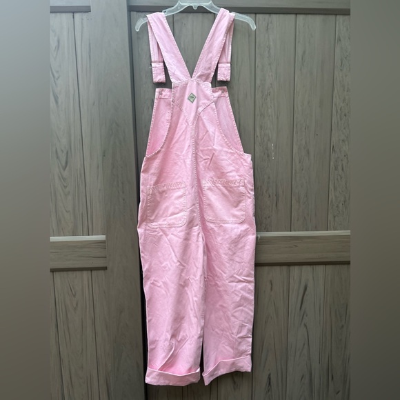 Hey Gang The Kneepatch Overalls Japanese Canvas - Pink - Picture 8 of 12